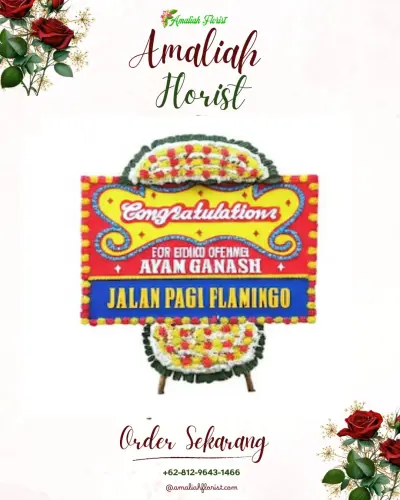 Bunga Papan Congratulation di Kampung Buyang